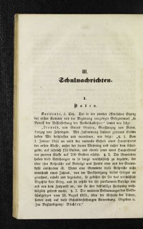 Baden : [Schulnachrichten]