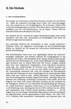 1. Das Auswahlverfahren