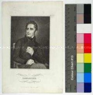 Porträt des französischen Lyrikers und Politikers Alphonse de Lamartine - Blatt der Neuen Folge Nr. III der Serie "Zeitgenossen"