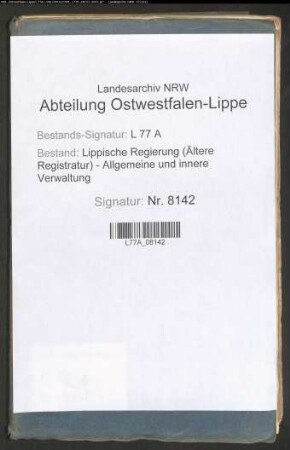 Grenzsteinsetzungen an den Kommunalstraßen des Amtes Detmold