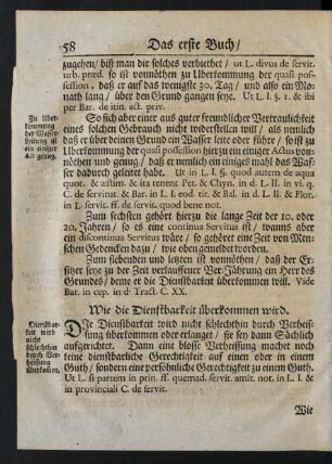 Wie die Dienstbarkeit überkommen wird