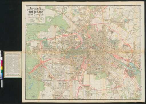 Kiessling's Großer Verkehrs-Plan von Berlin mit Vororten und vollständiger Stadt- u. Ringbahn