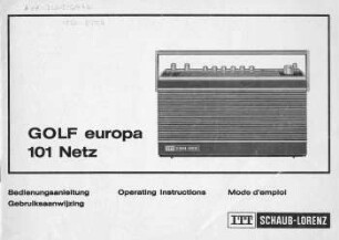 Bedienungsanleitung für Schaub-Lorenz Golf Europa 101 Netz