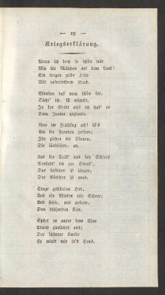 Kriegserklärung.