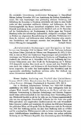 Stephan, Werner :: Aufstieg und Verfall des Linksliberalismus 1919 - 1933, Geschichte der Deutschen Demokratischen Partei : Göttingen, Vandenhoeck & Ruprecht, 1973