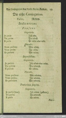 Die erste Conjugation