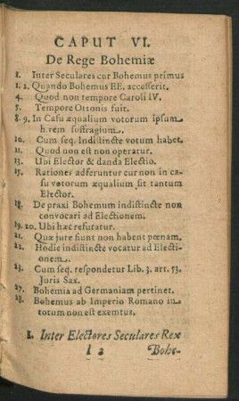 Caput VI. De Rege Bohemiae.