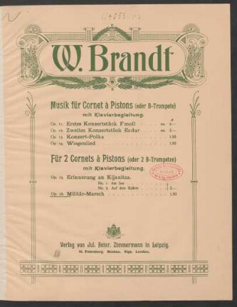 Militär-Marsch : op. 16