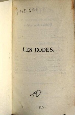 Codes en vigeur en Belgique