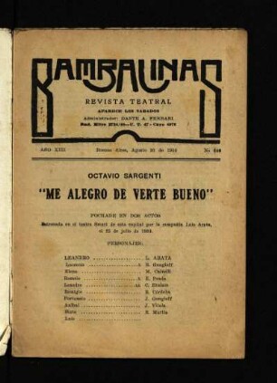 Me alegro de verte bueno : pochade en dos actos