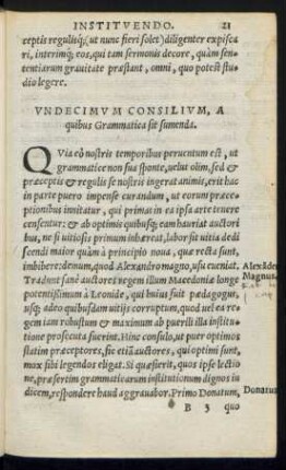 Undecimum Consilium ...
