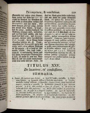 Titulus XXV. De locatione, & conductione