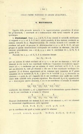 Sulle forme ternarie di grado qualunque.