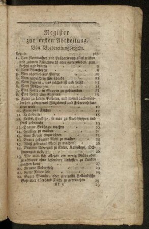 Register zur ersten Abtheilung. - Register zur zehnten Abtheilung.