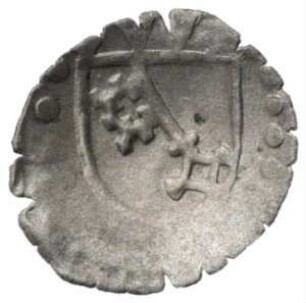 Münze, Pfennig (einseitig), Pfennig (Schüsselpfennig), Ende 16. Jh.
