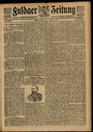 Zweite Ausgabe vom Mittwoch, den 07. Oktober 1903.