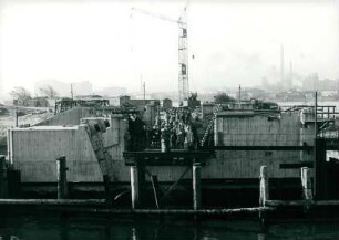 Schleuse der Staustufe Geesthacht, 1964-1965