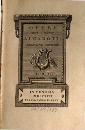Opere Del Conte Algarotti, 2. Dialoghi Sopra L'Ottica Neutoniana