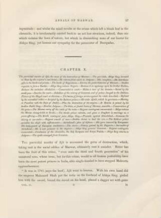 Chapter X. The parricidal murder of Ajít, the cause of the destruction of Marwar. - ...