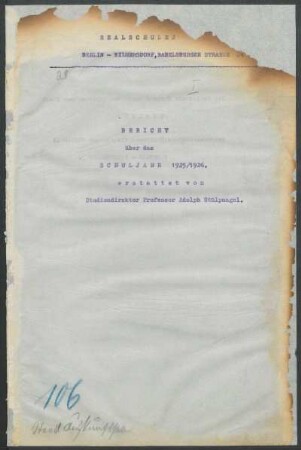 1925/26: Bericht über das Schuljahr ... - 1925/26