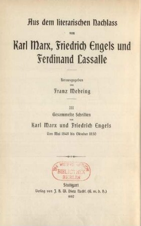 3 = [1], Bd. 3%_13 1902: Von Mai 1848 bis Oktober 1850