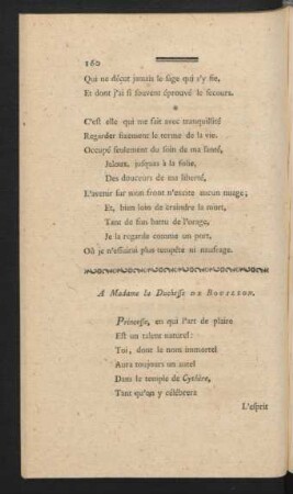 A Madame la Duchesse De Bouillon.
