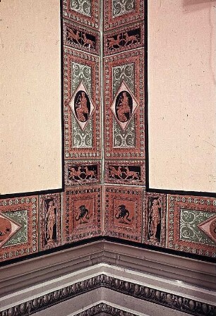 Tapetenbordüren im Stil rot-schwarzfiguriger griechischer Vasen