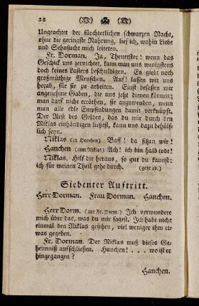 Siebenter Auftritt. Herr Dorman. Frau Dorman. Hanchen.