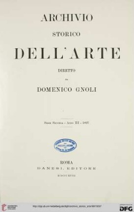 2.Ser. 3: Archivio storico dell'arte