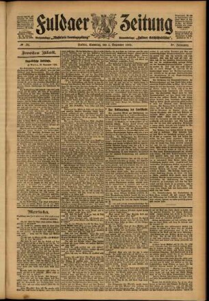 Zweite Ausgabe vom Samstag, den 02. Dezember 1905.