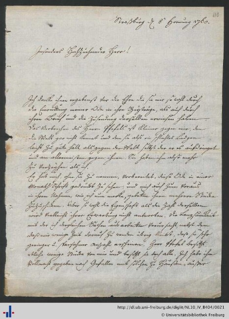 Brief vom 08.02.1760.
