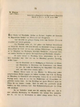 X. Sitzung. Verhandelt ... zu Berlin, am 29. Januar 1848