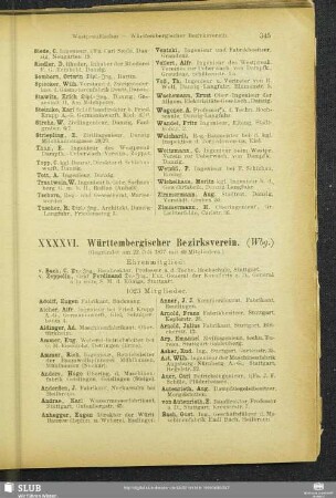 XXXXVI. Württembergischer Bezirksverein.