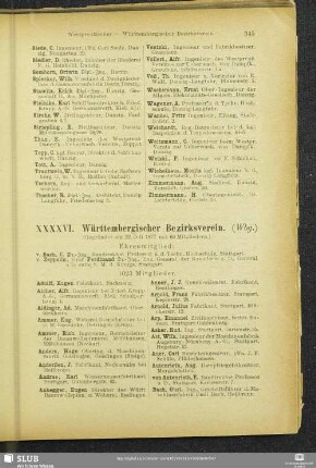 XXXXVI. Württembergischer Bezirksverein.