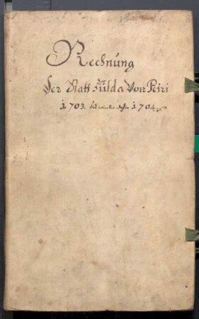 IX A 1 - Alte Stadtrechnungen (1703 - 1704)