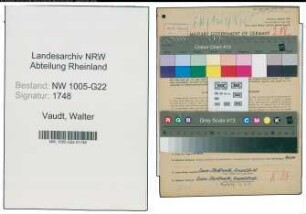 Entnazifizierung Walter Vaudt , geb. 23.12.1897 (Kaufm.Angestellter)