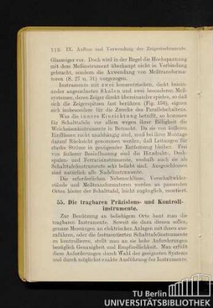 55. Die tragbaren Präzisions- und Kontrollinstrumente.