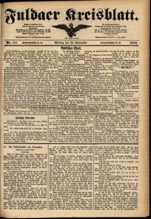Ausgabe vom Montag, den 28. September 1903.