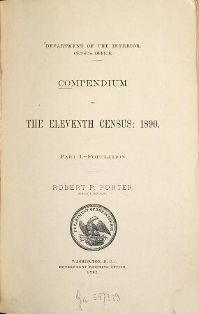 Compendium of the ... census. 11,1. 1890 (1892)