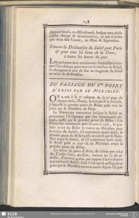 Du Passage Du 1er Point D'Aries Par Le Méridien