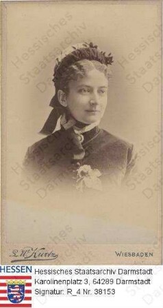 Tiedemann, Emmy geb. Schoen (1843-1897) / Porträt, Brustbild