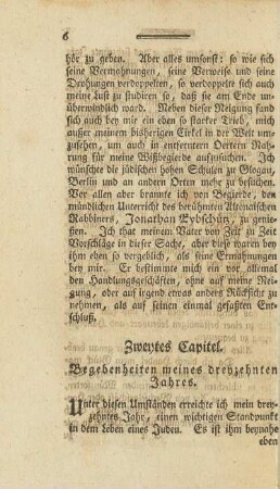 Zweytes Capitel. Begebenheiten meines dreyzehnten Jahres