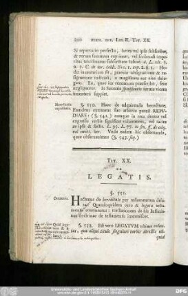 Tit. XX. De Legatis.