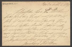 Brief an B. Schott's Söhne : 22.02.1898
