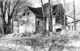 Ralbitz-Rosenthal-Naußlitz. Ehem. Jurasmühle, Ansicht, ruinös