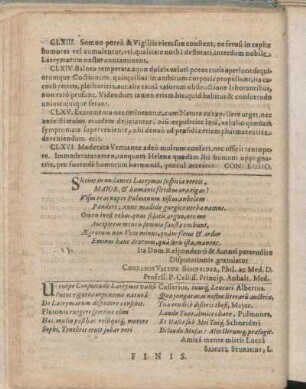 Gratulationes [Beiträger: Conradus Victor Schneider. Samuel Sturmius.]