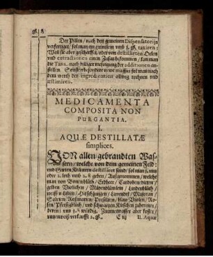 Medicamenta Composita Non Purgantia