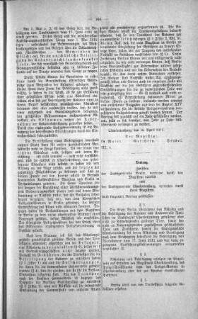 In nichtöffentlicher Sitzung (104), 23. April 1913