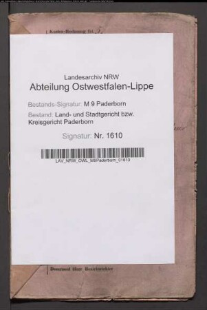 Erblasser: Böltener, Theresia, geb. Wecker; Ehepartner: Böltener, Franz: