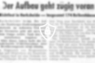 Der Aufbau geht zügig voran